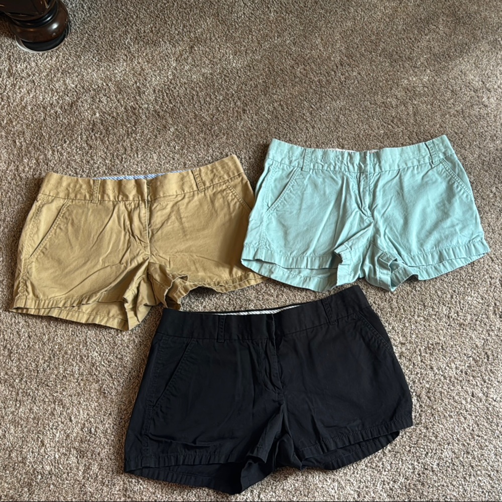 3 Pairs of J. Crew Size 4 Chino Shorts